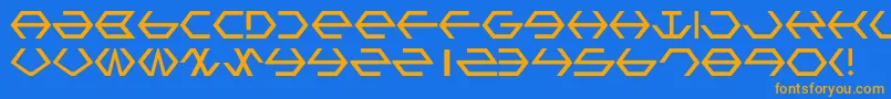 Gamma Font – Orange Fonts on Blue Background