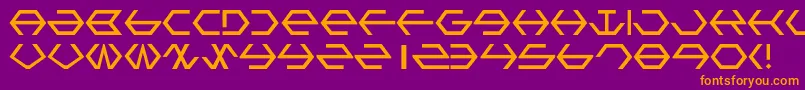 フォントGamma – 紫色の背景にオレンジのフォント