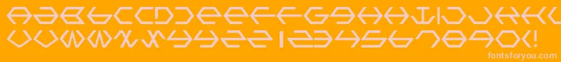 Fonte Gamma – fontes rosa em um fundo laranja