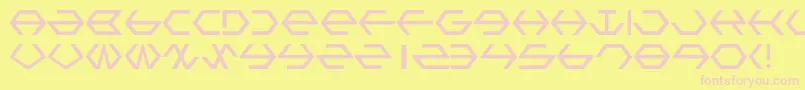 Gamma Font – Pink Fonts on Yellow Background