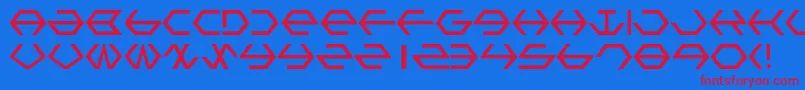 Gamma Font – Red Fonts on Blue Background