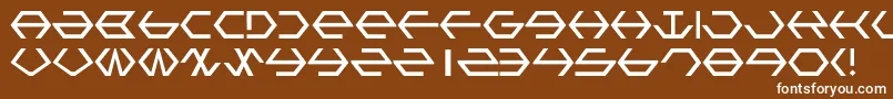 フォントGamma – 茶色の背景に白い文字