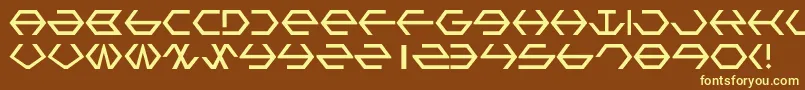 Gamma-fontti – keltaiset fontit ruskealla taustalla