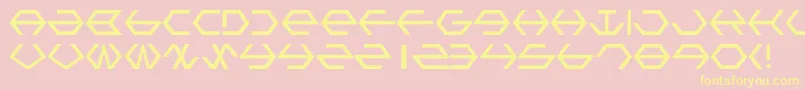 フォントGamma – 黄色のフォント、ピンクの背景