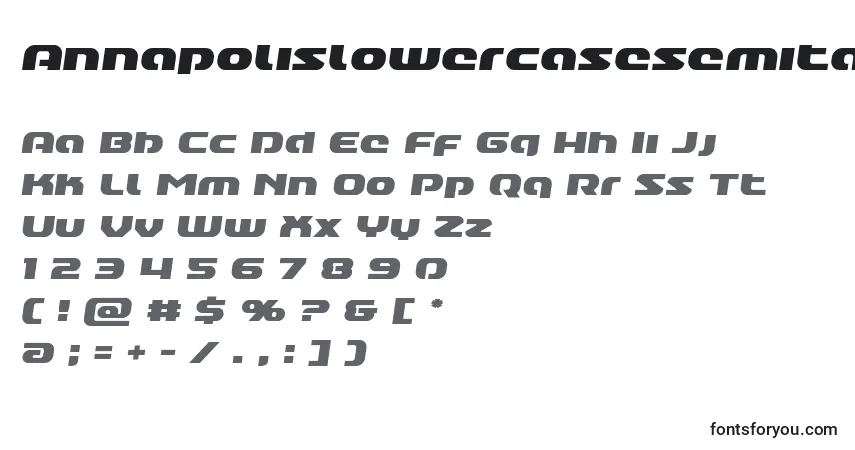 characters of annapolislowercasesemital font, letter of annapolislowercasesemital font, alphabet of  annapolislowercasesemital font