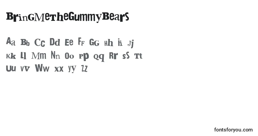 Шрифт BringMeTheGummyBears – алфавит, цифры, специальные символы