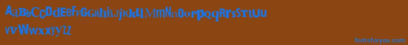 BringMeTheGummyBears Font – Blue Fonts on Brown Background