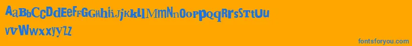BringMeTheGummyBears Font – Blue Fonts on Orange Background