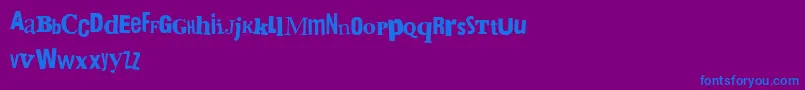 BringMeTheGummyBears Font – Blue Fonts on Purple Background