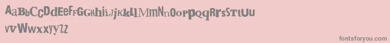 Fonte BringMeTheGummyBears – fontes cinzas em um fundo rosa