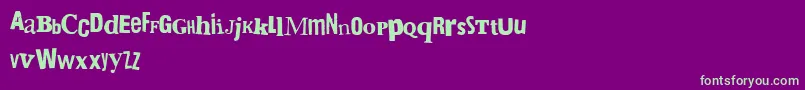 BringMeTheGummyBears Font – Green Fonts on Purple Background