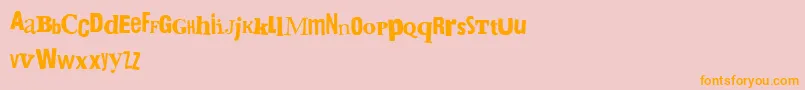 BringMeTheGummyBears Font – Orange Fonts on Pink Background