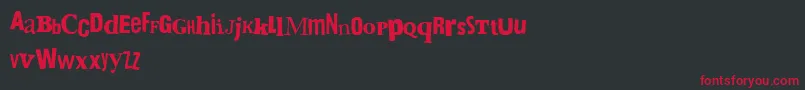 Шрифт BringMeTheGummyBears – красные шрифты на чёрном фоне