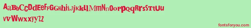 BringMeTheGummyBears Font – Red Fonts on Green Background