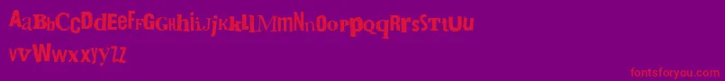 BringMeTheGummyBears Font – Red Fonts on Purple Background