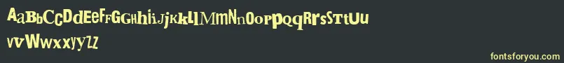 BringMeTheGummyBears Font – Yellow Fonts on Black Background