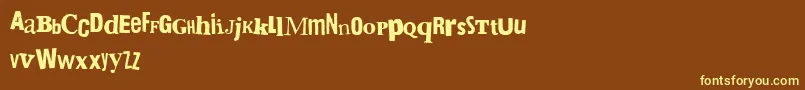 BringMeTheGummyBears Font – Yellow Fonts on Brown Background