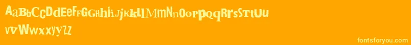 BringMeTheGummyBears Font – Yellow Fonts on Orange Background
