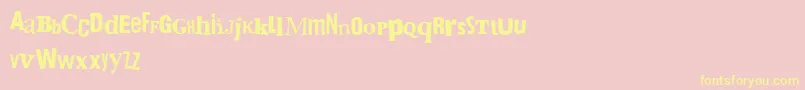 BringMeTheGummyBears Font – Yellow Fonts on Pink Background