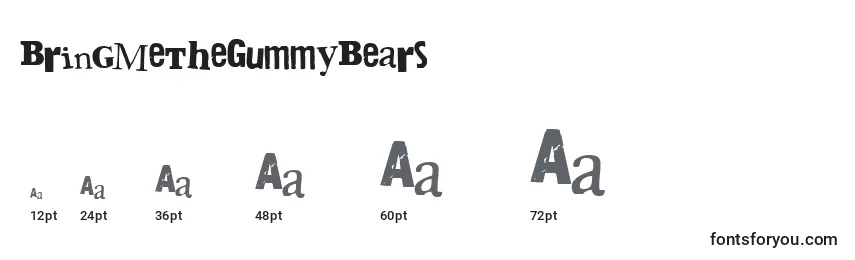 BringMeTheGummyBears Font Sizes
