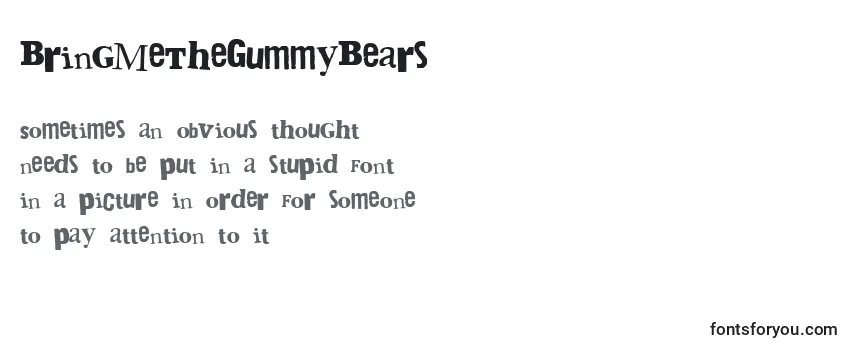 Revisão da fonte BringMeTheGummyBears