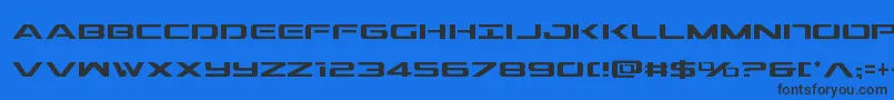 More about Outridercond Font Outridercond Font – Black Fonts on Blue Background