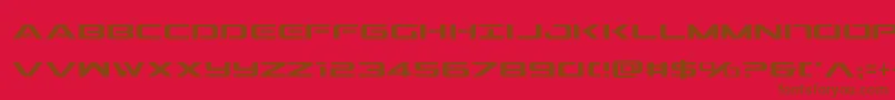 Outridercond Font – Brown Fonts on Red Background