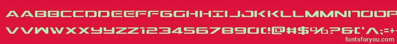 Outridercond Font – Green Fonts on Red Background