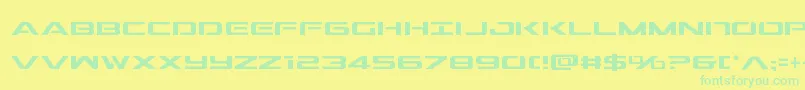Outridercond-Schriftart – Grüne Schriften auf gelbem Hintergrund