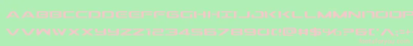 Outridercond-fontti – vaaleanpunaiset fontit vihreällä taustalla
