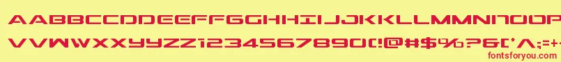 Outridercond-fontti – punaiset fontit keltaisella taustalla