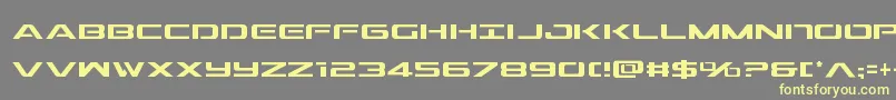 Outridercond-fontti – keltaiset fontit harmaalla taustalla