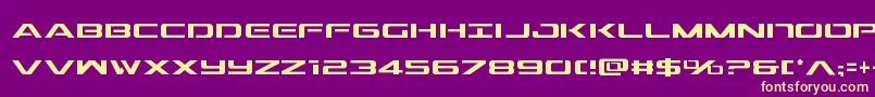 Outridercond Font – Yellow Fonts on Purple Background
