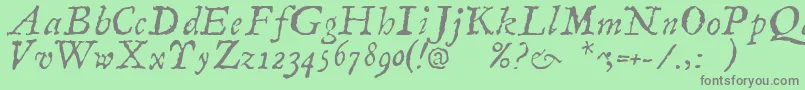 LinotypecompendioItalic Font – Gray Fonts on Green Background