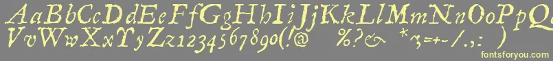 LinotypecompendioItalic Font – Yellow Fonts on Gray Background