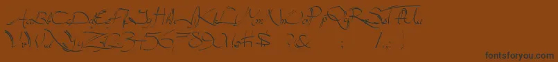 NeroDavola Font – Black Fonts on Brown Background