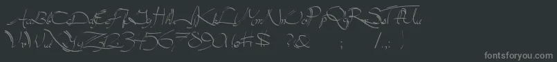 フォントNeroDavola – 黒い背景に灰色の文字