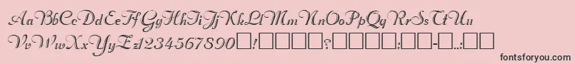 RimfrostRegular Font – Black Fonts on Pink Background