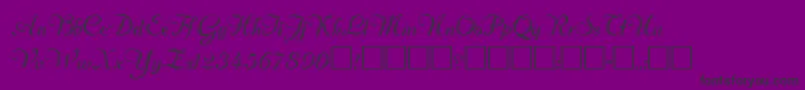 RimfrostRegular-Schriftart – Schwarze Schriften auf violettem Hintergrund