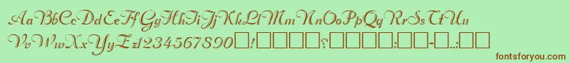 RimfrostRegular Font – Brown Fonts on Green Background