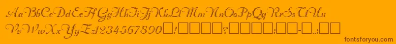 RimfrostRegular Font – Brown Fonts on Orange Background