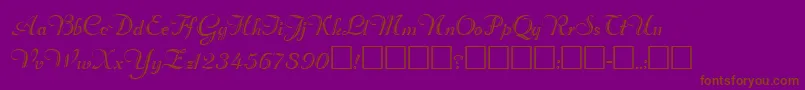 RimfrostRegular Font – Brown Fonts on Purple Background