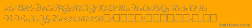 RimfrostRegular Font – Gray Fonts on Orange Background