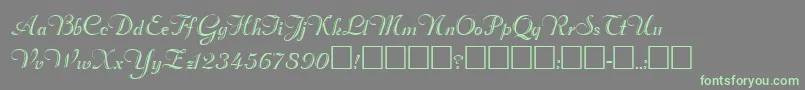 RimfrostRegular Font – Green Fonts on Gray Background