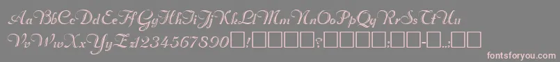 RimfrostRegular Font – Pink Fonts on Gray Background
