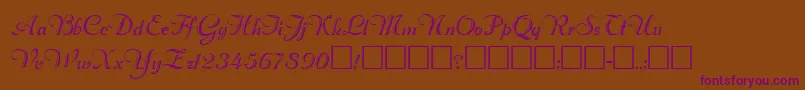RimfrostRegular Font – Purple Fonts on Brown Background