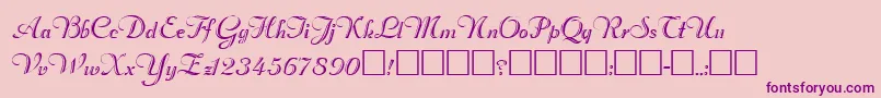 RimfrostRegular Font – Purple Fonts on Pink Background