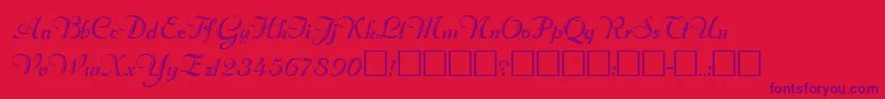 RimfrostRegular Font – Purple Fonts on Red Background
