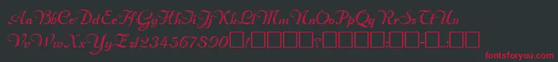 RimfrostRegular Font – Red Fonts on Black Background