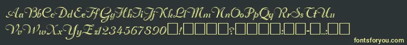 RimfrostRegular Font – Yellow Fonts on Black Background